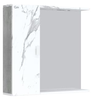 Шкаф-зеркало Onika Марбл 207524 75см мрамор/камень бетонный